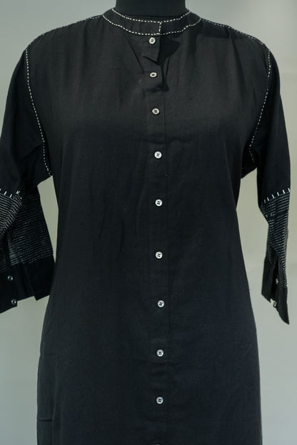 Black Thread Work Kurta