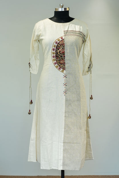 White Thread Work Anarkali