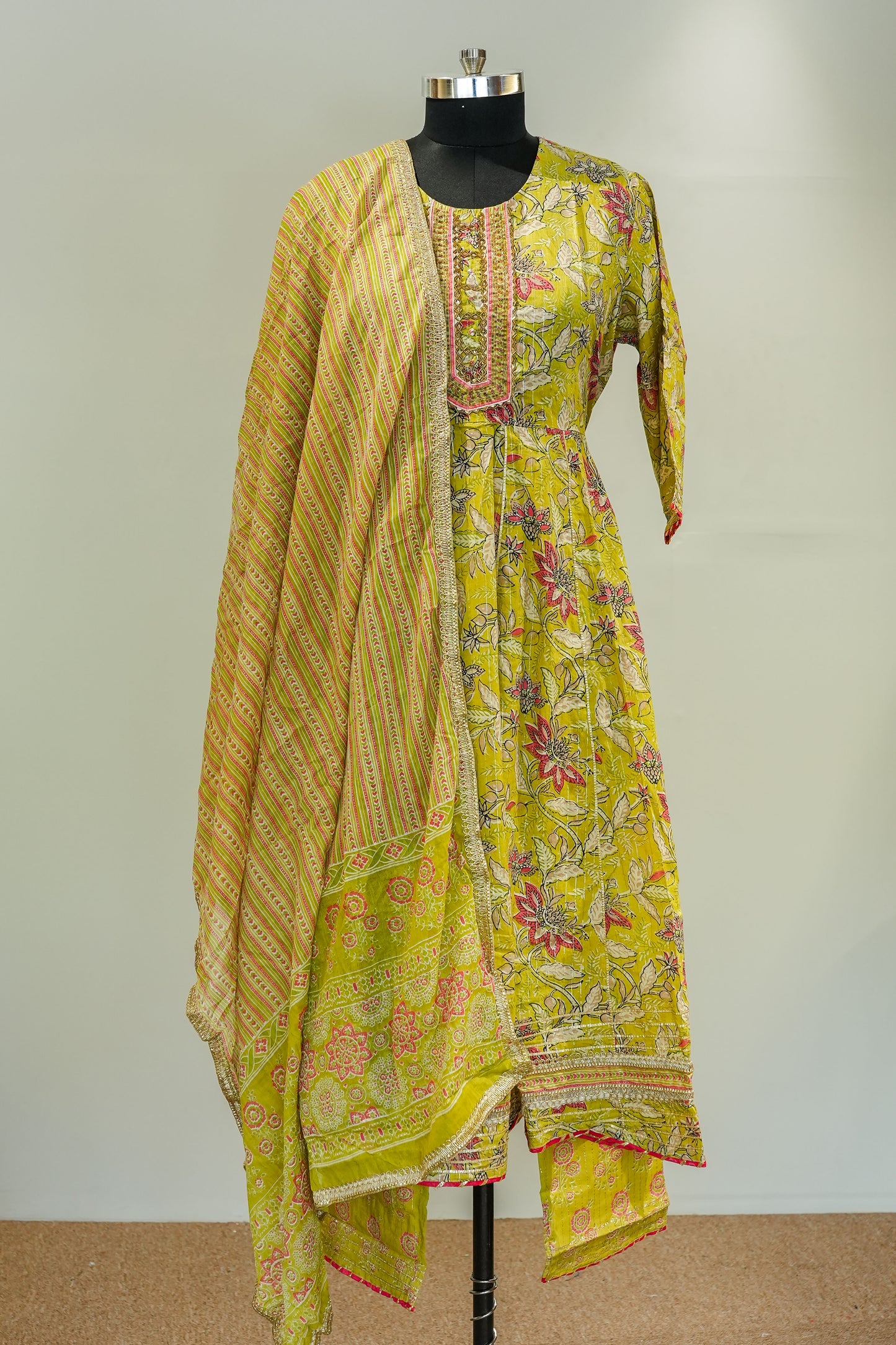Sabha Floral Printed Anarkali Suit Set
