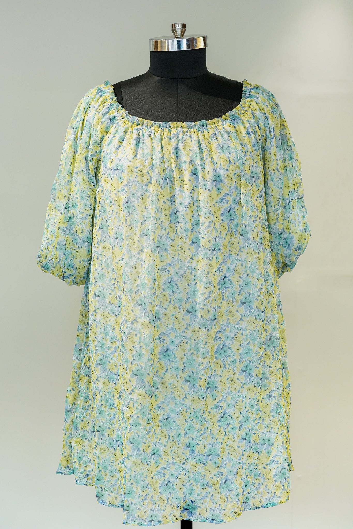Green Short Printed Dress