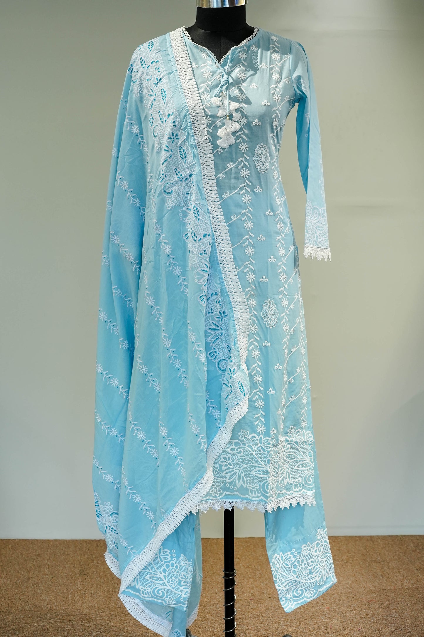 Sawrika Schiffli Work Suit Set