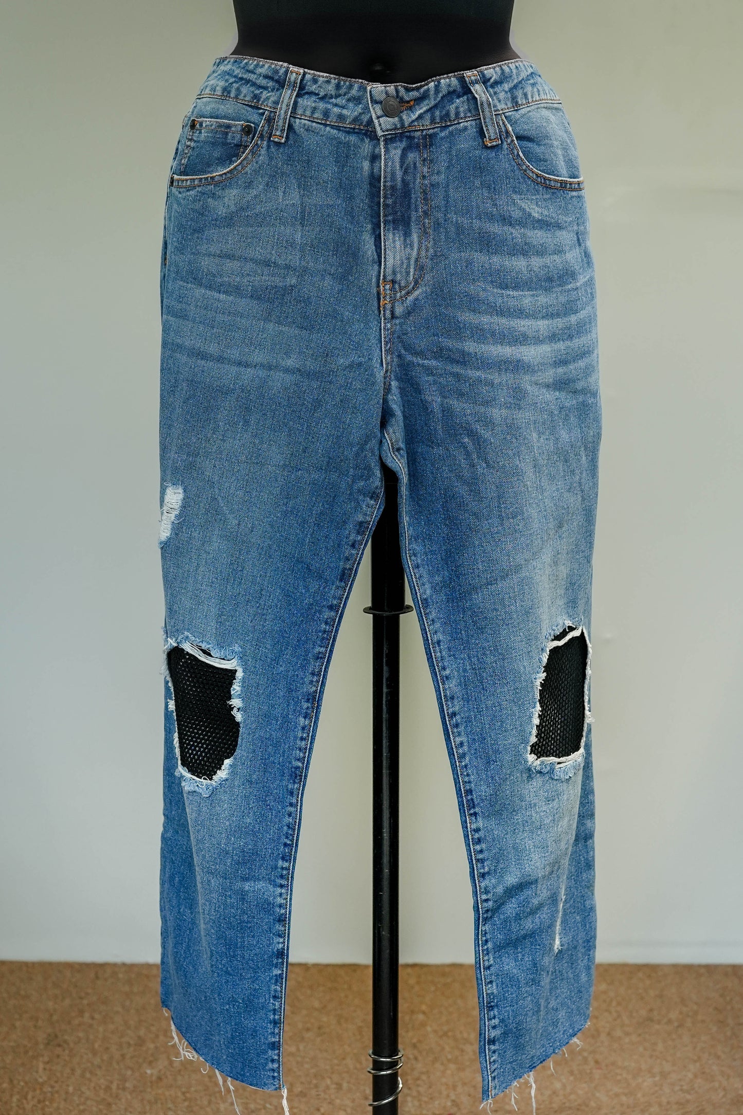 Black Detailing Denim Jeans