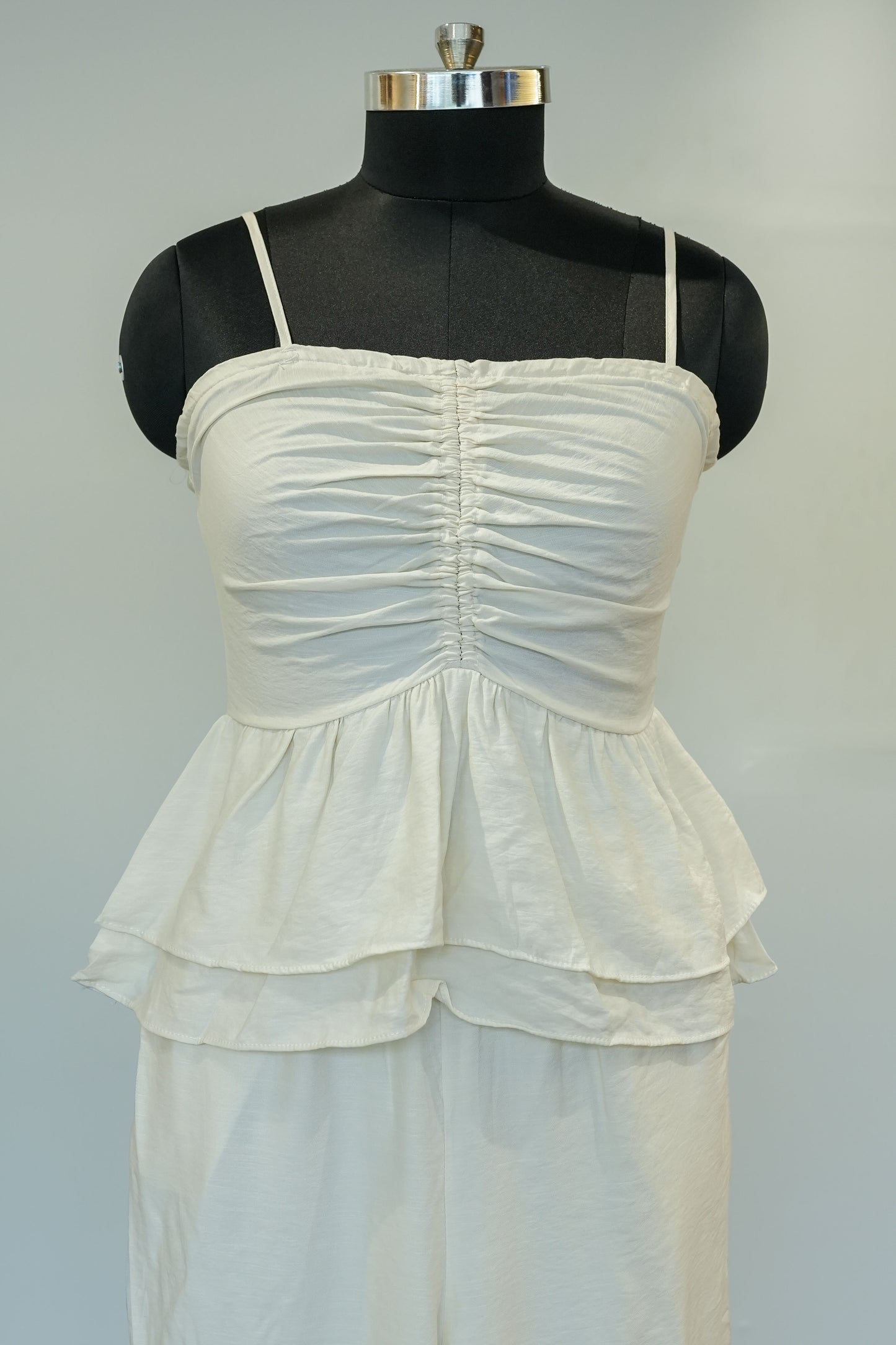 White Peplum Co ord Set