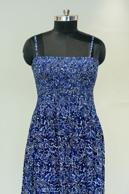 Printed Strappy Long Dress