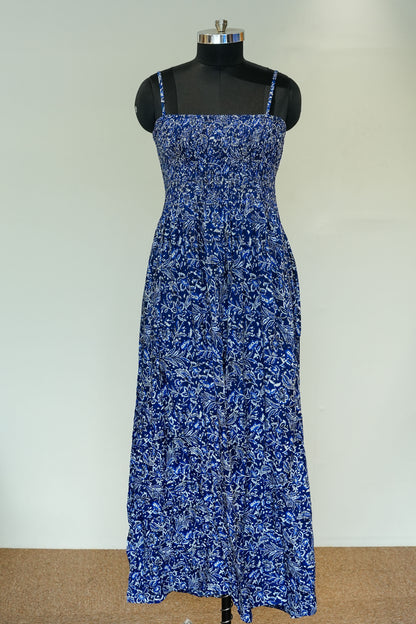 Printed Strappy Long Dress