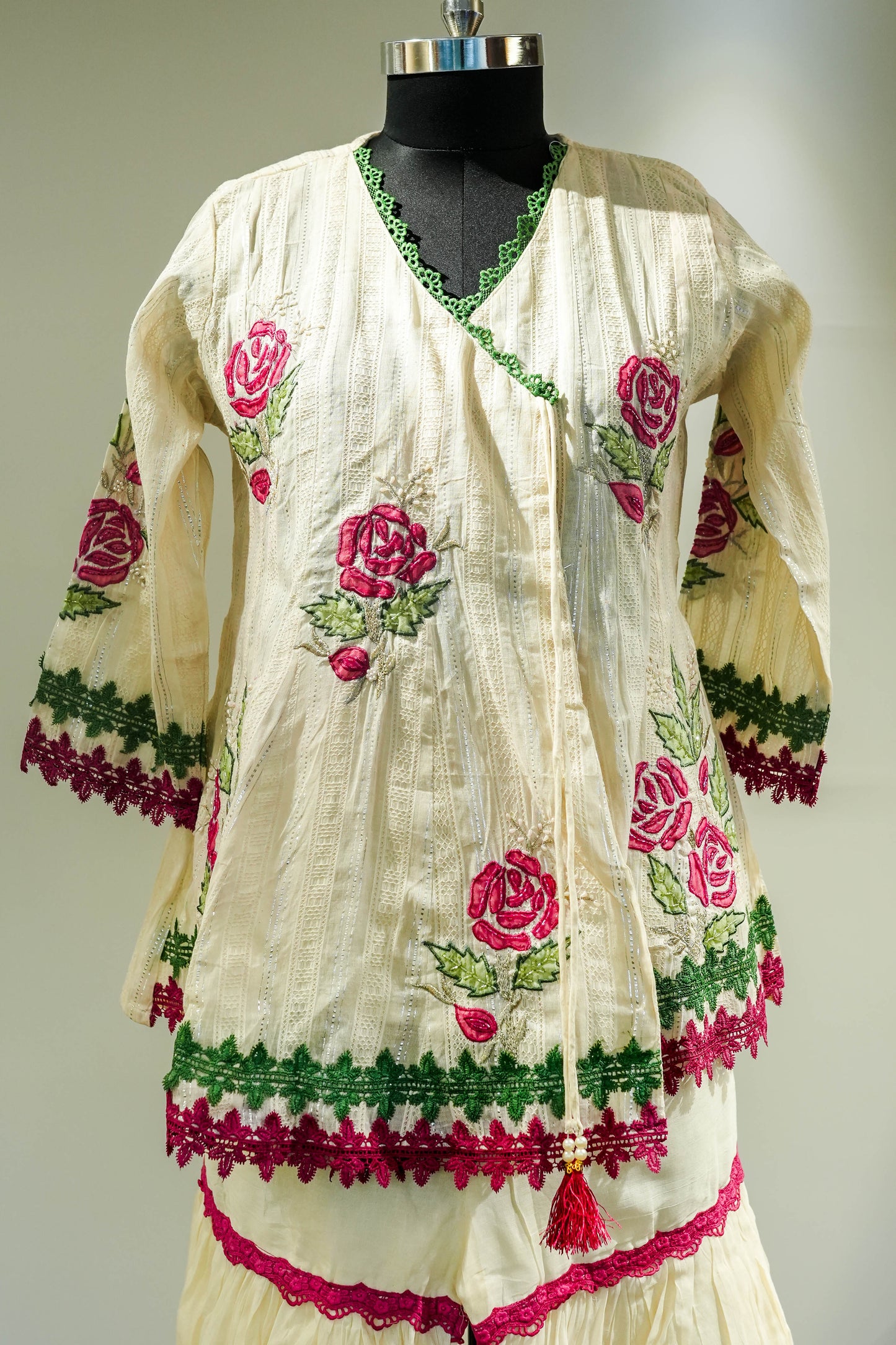 Nehran Off White Sharara Suit Set