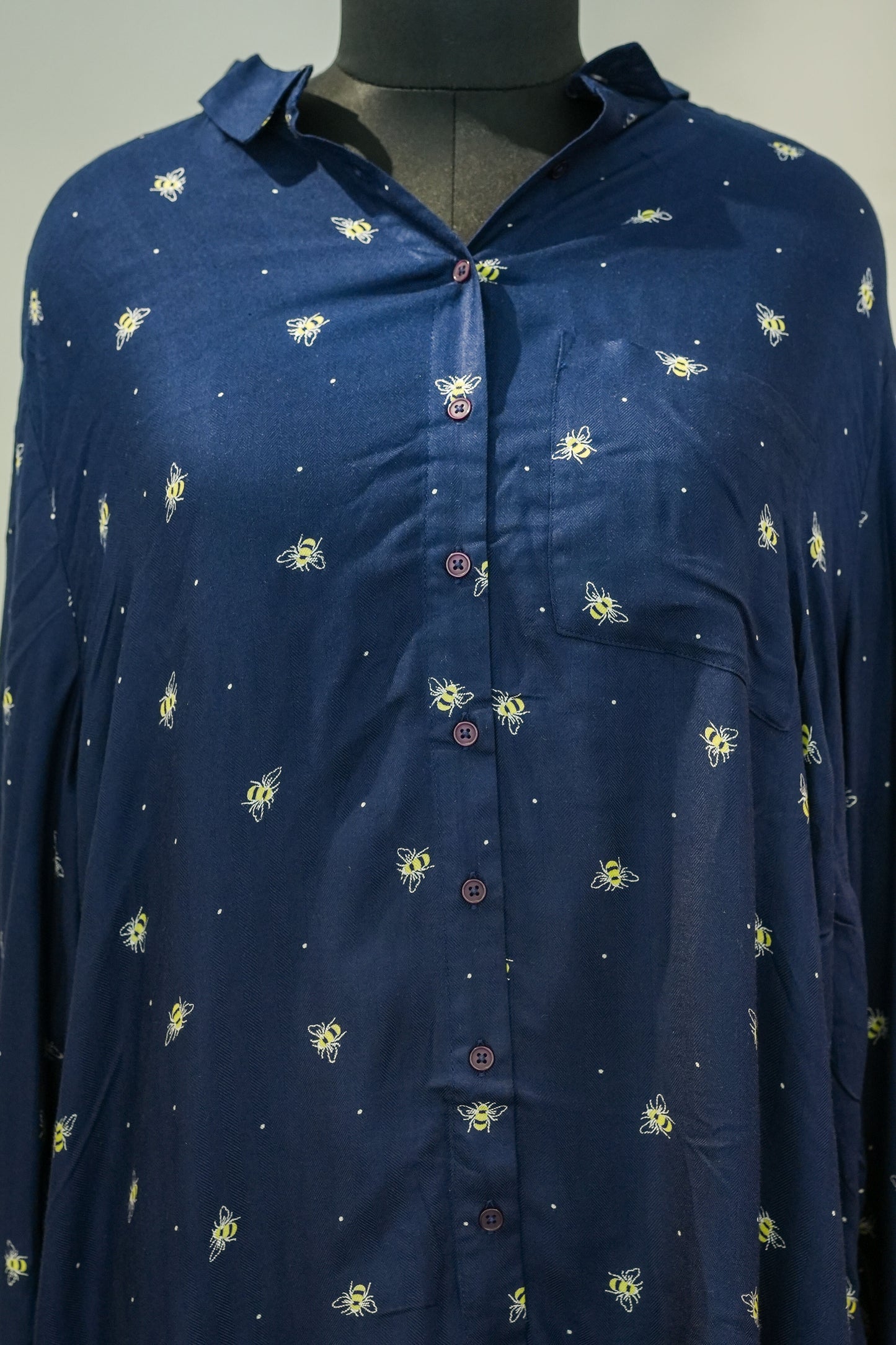 Royal Blue Printed Shirt