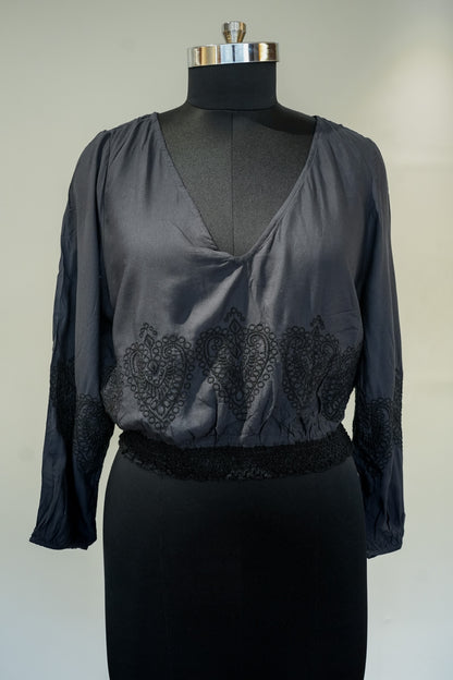 Schiffli Full Sleeves Top