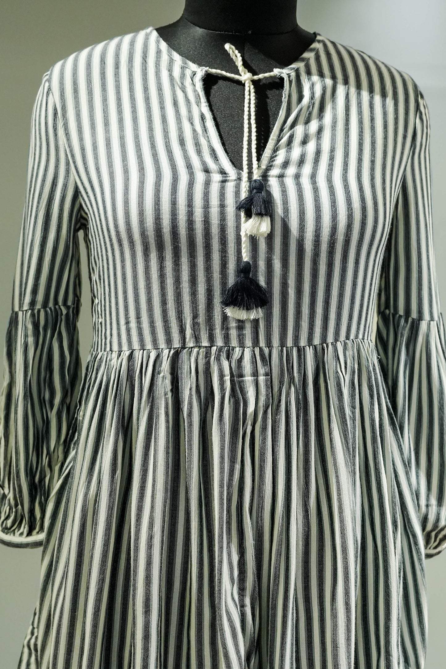 White Grey Short Kurti
