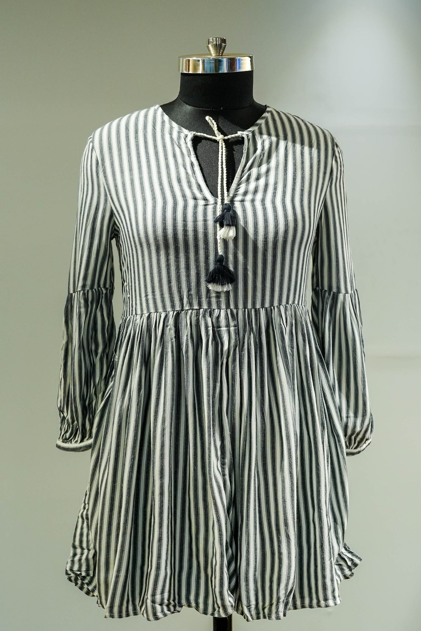 White Grey Short Kurti