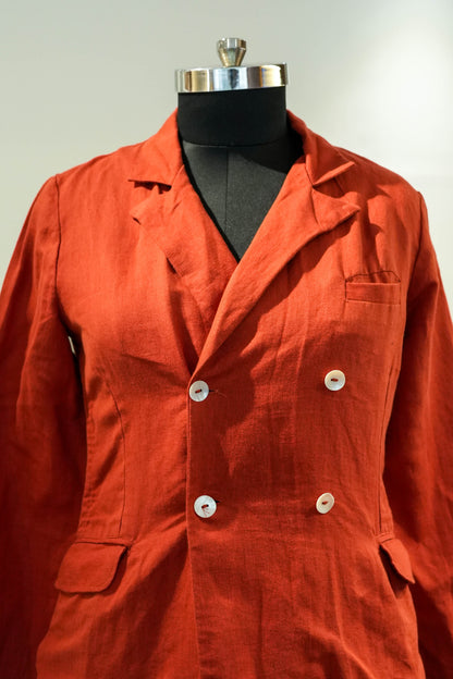 Rust Buttoned Blazer