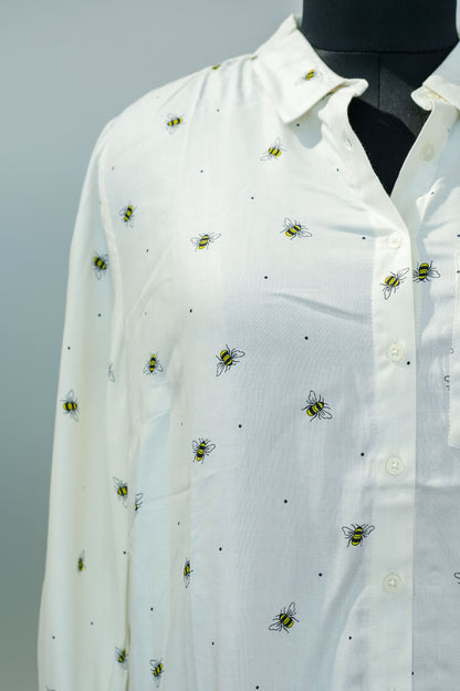 White Printed Shirt
