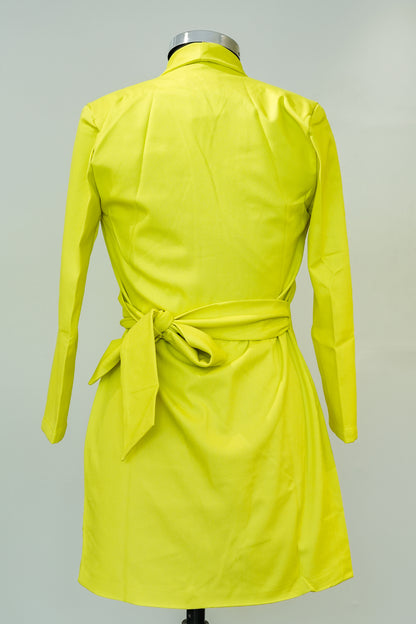 Neon Green Blazer Dress
