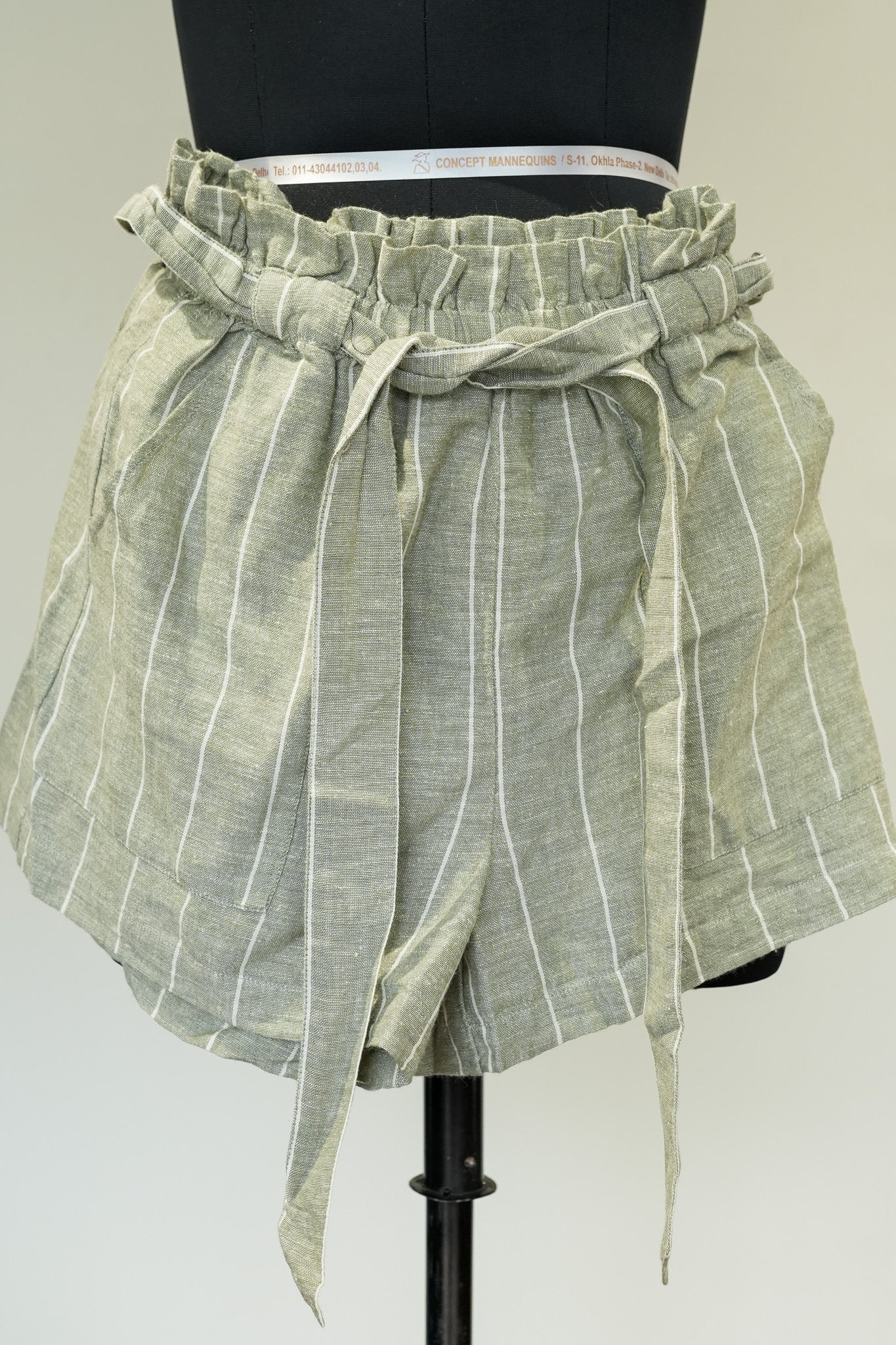 Green Striped Shorts