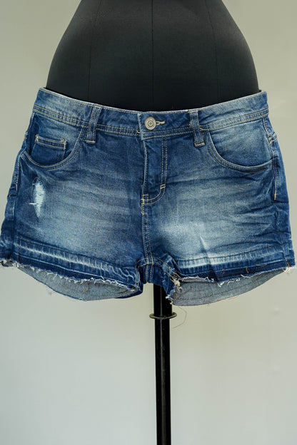 Dark Blue Denim Shorts