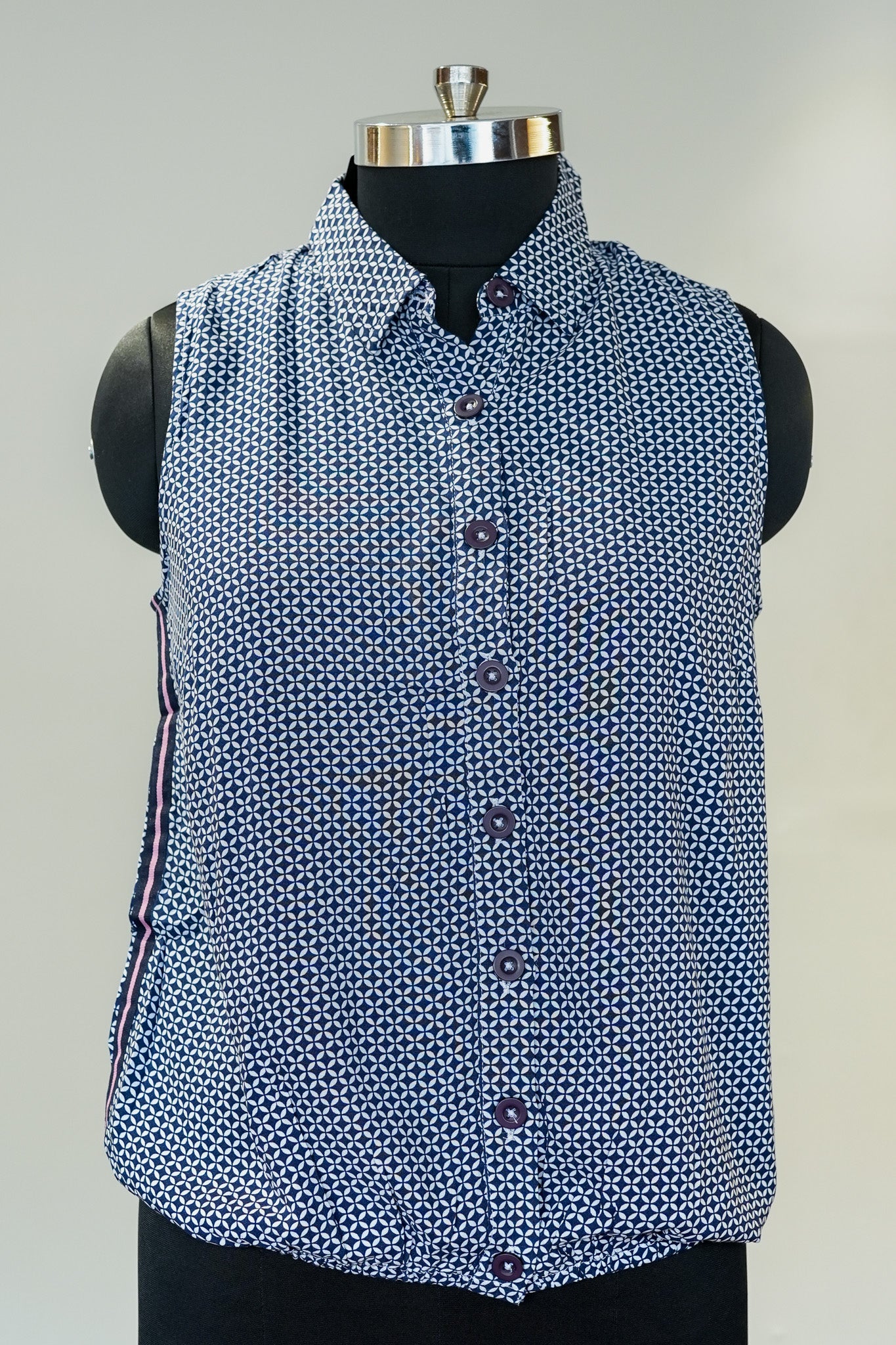 Printed Cut Sleeves Top