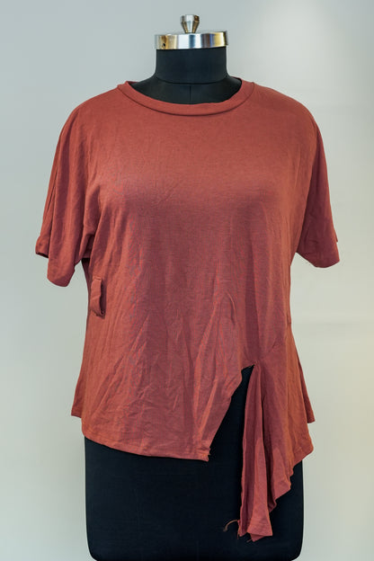 Rust Side Cut Tshirt