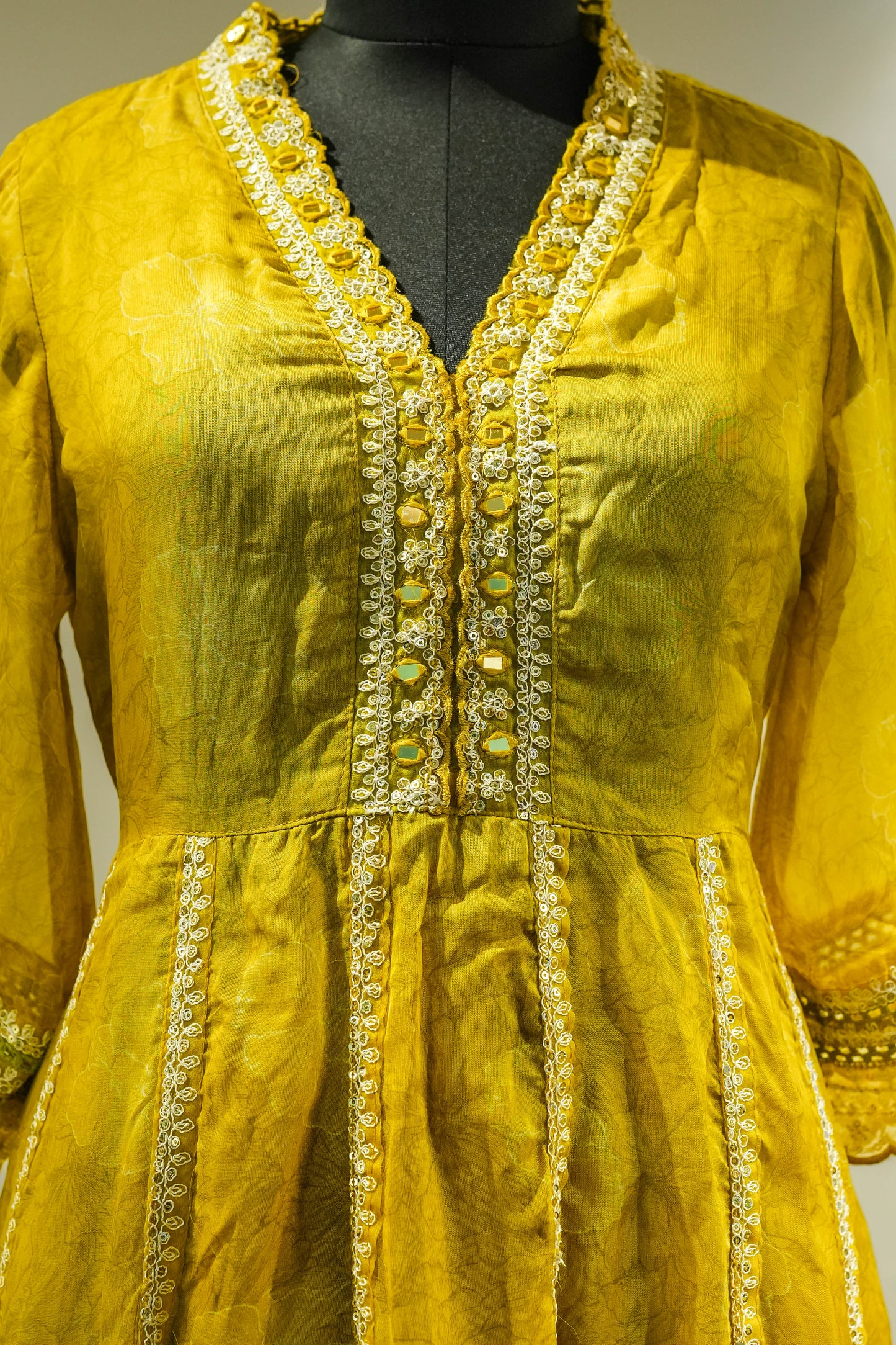 Akira Schiffli Work Anarkali Suit Set