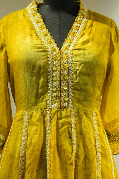 Akira Schiffli Work Anarkali Suit Set