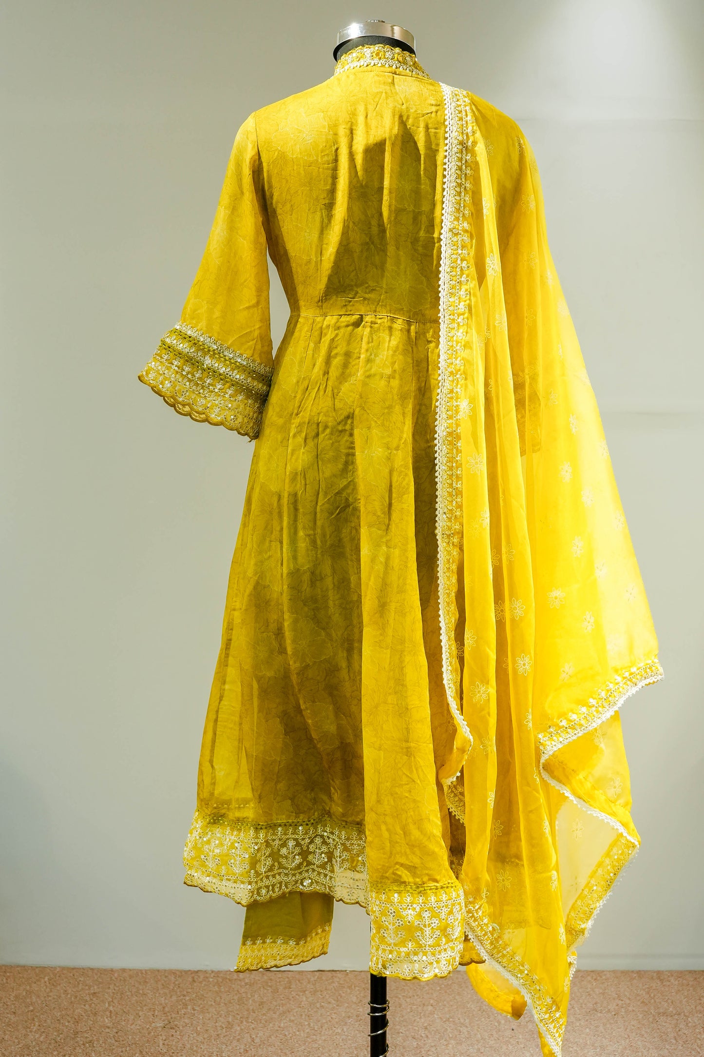 Akira Schiffli Work Anarkali Suit Set