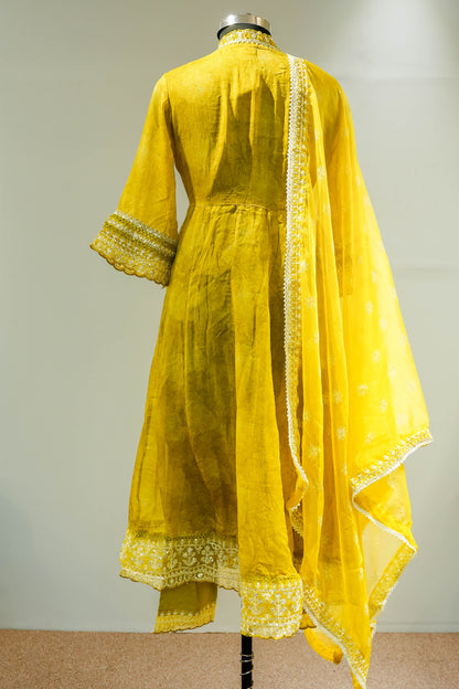 Akira Schiffli Work Anarkali Suit Set