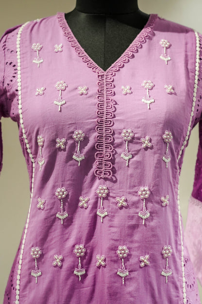 Mahika Schiffli Work Suit Set