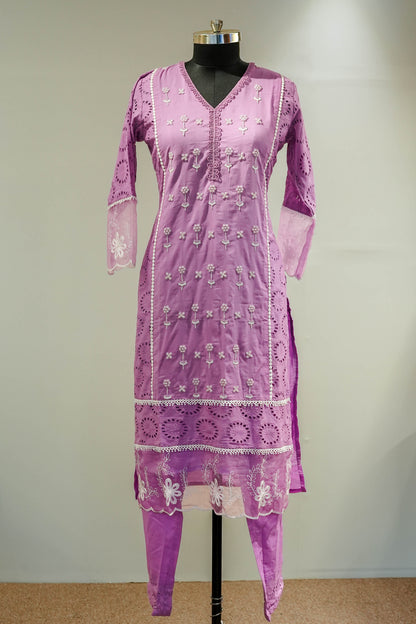 Mahika Schiffli Work Suit Set