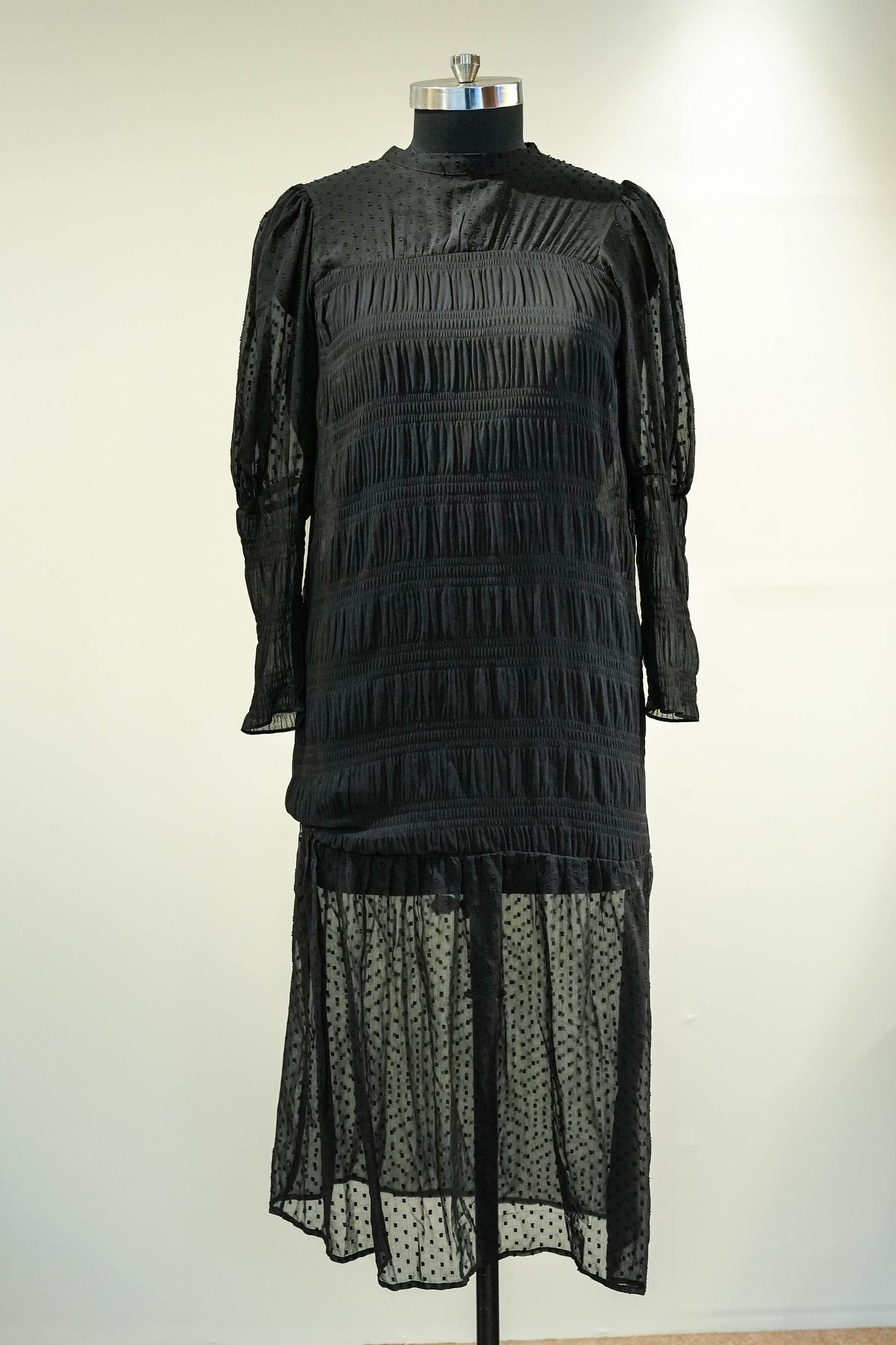 Mira Black Ruffle Long Dress