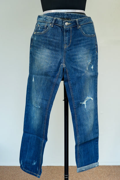Dark Blue Rugged Jeans
