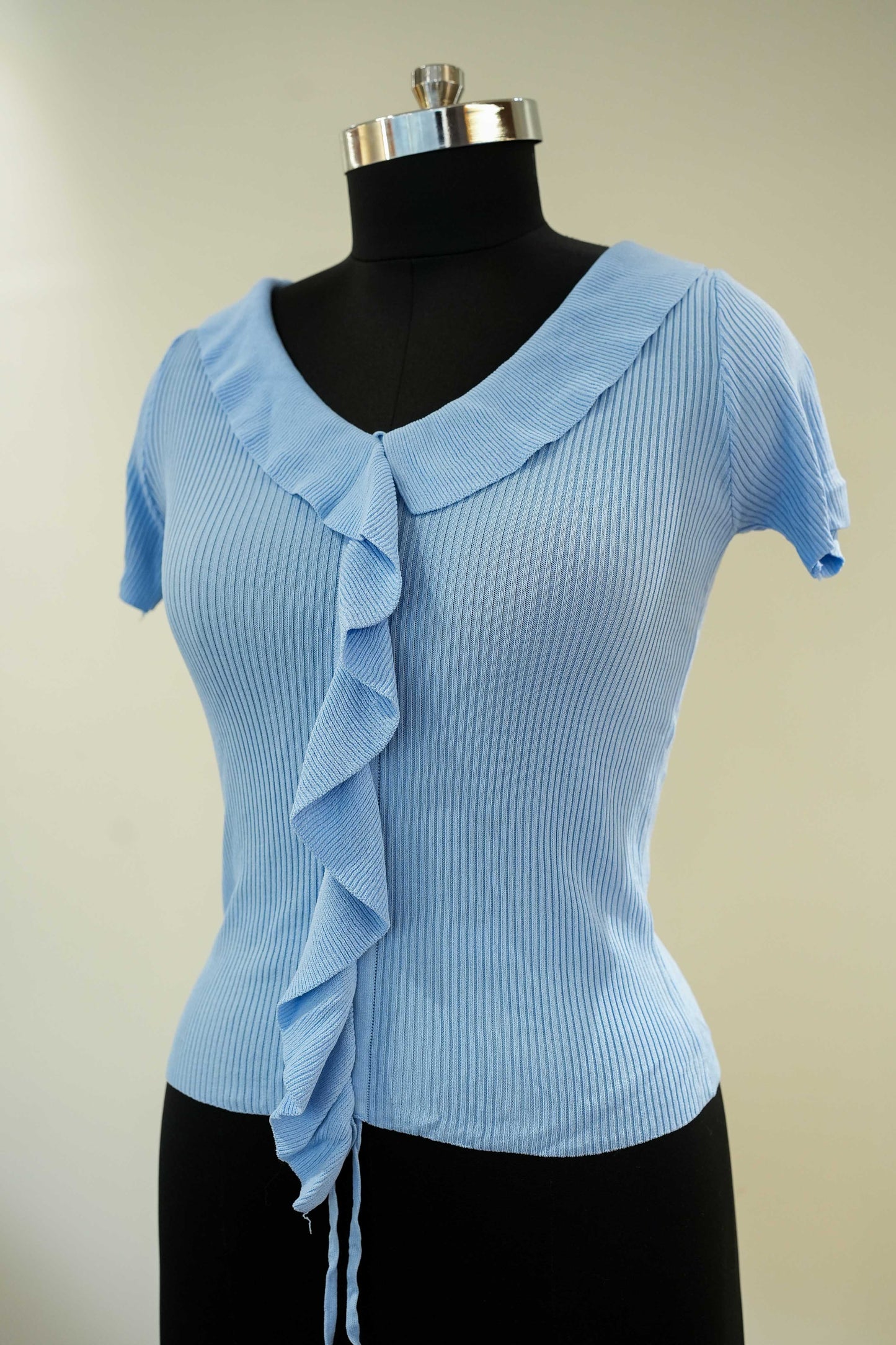 Blue Knitted Top