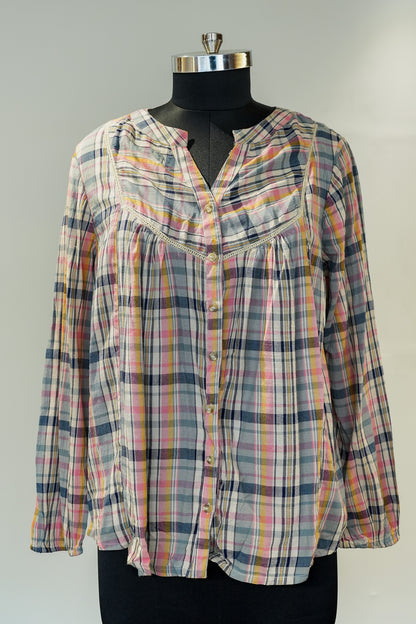 Check Full Sleeves Top