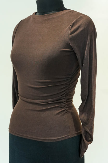 Brown Full Sleeves Top