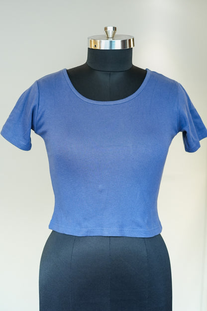 Blue Crop Top