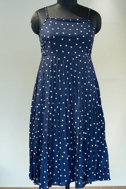 Blue Polka Dot Slip Dress
