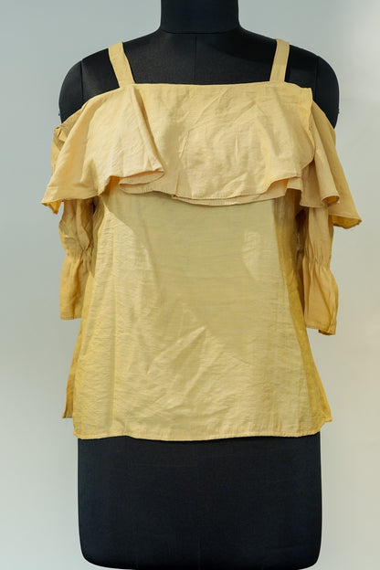 Yellow Off Shoulder Top