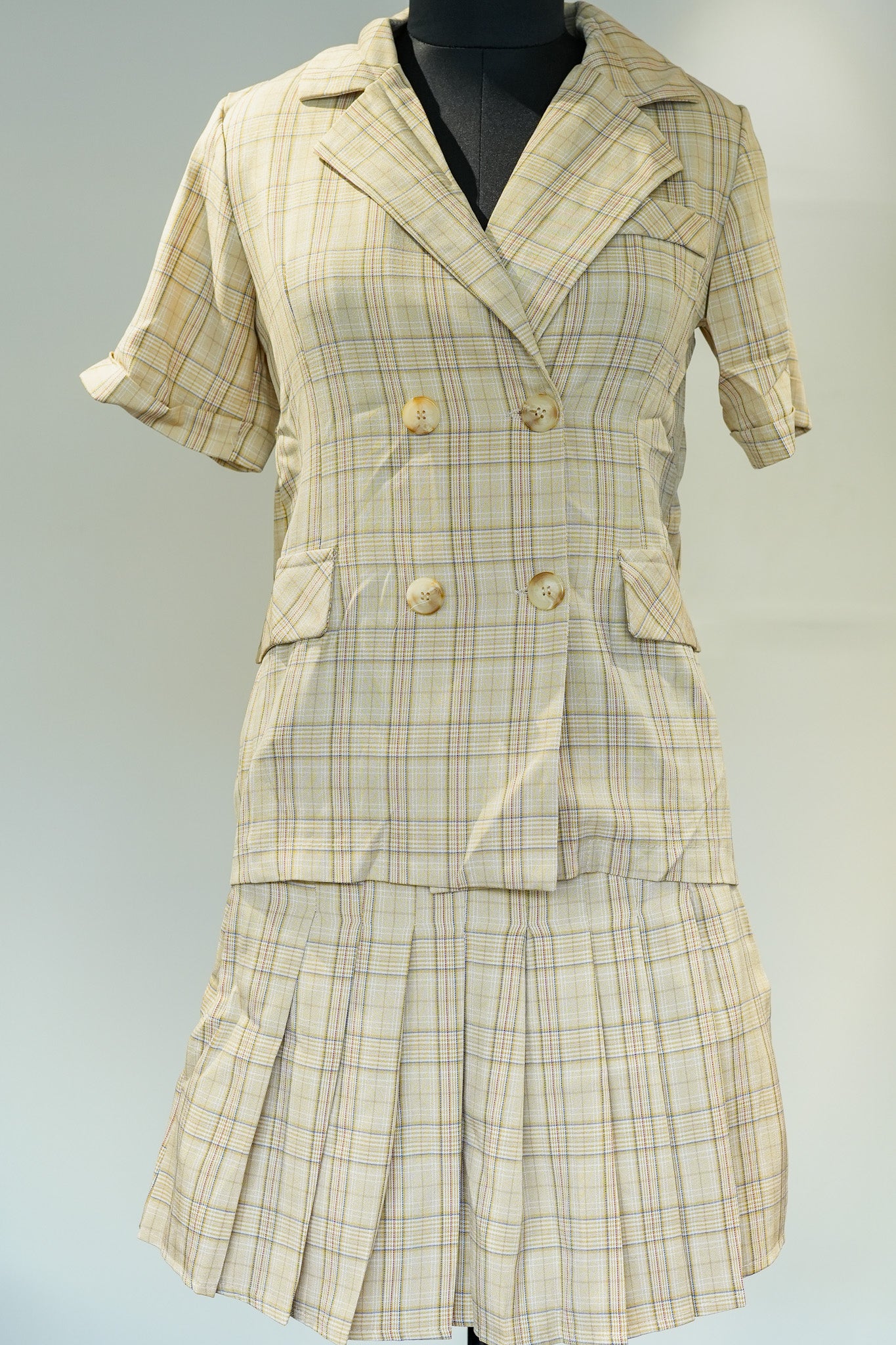 Kate Check Print Skirt Set