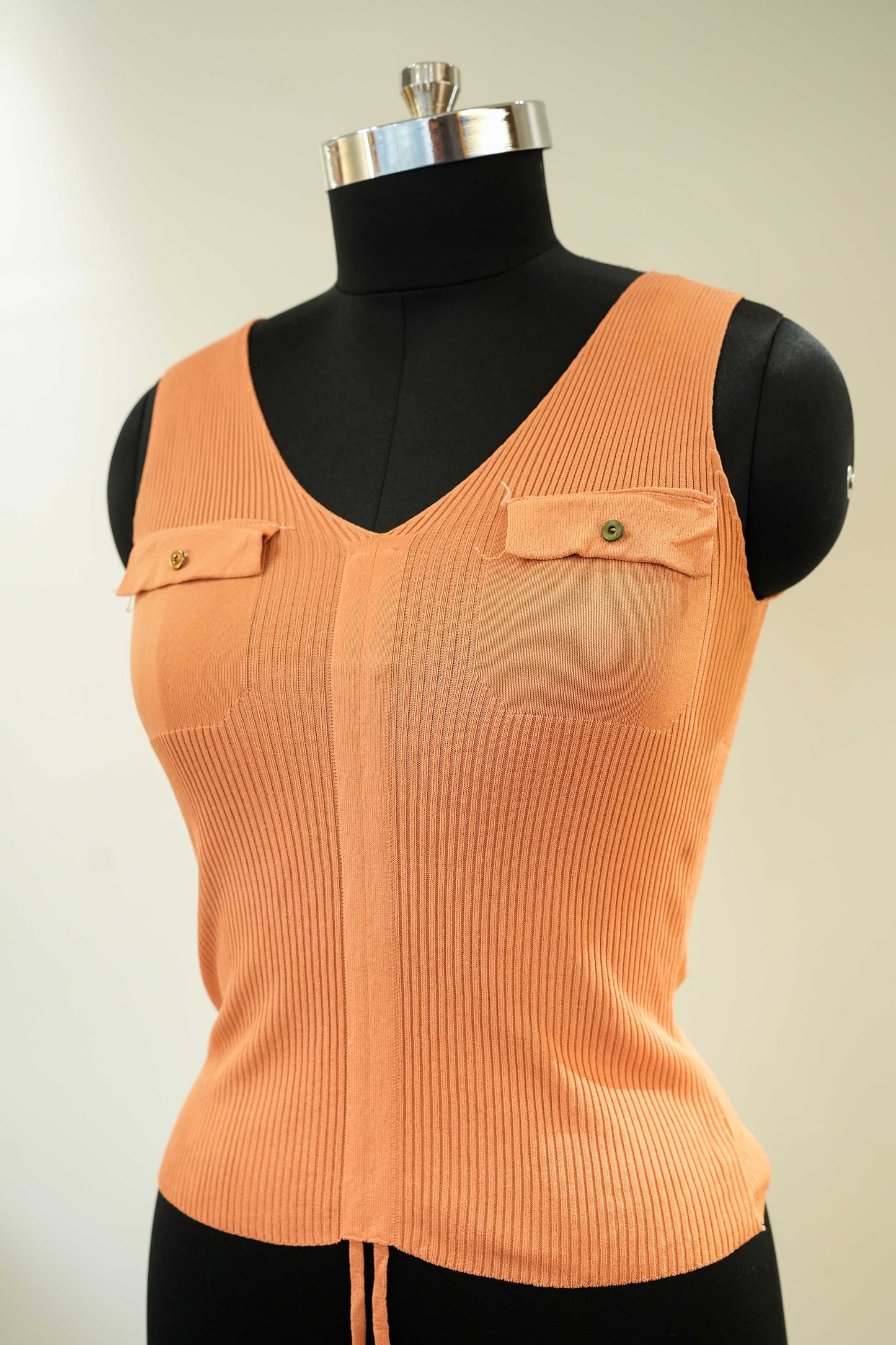 Peach Cut Sleeves Top