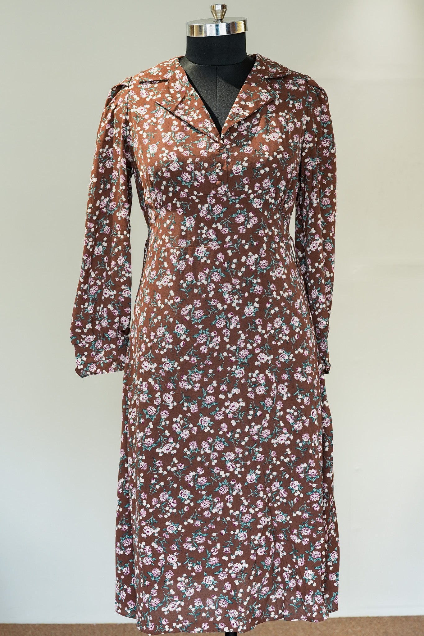 Floral Printed Long Shirt Dress
