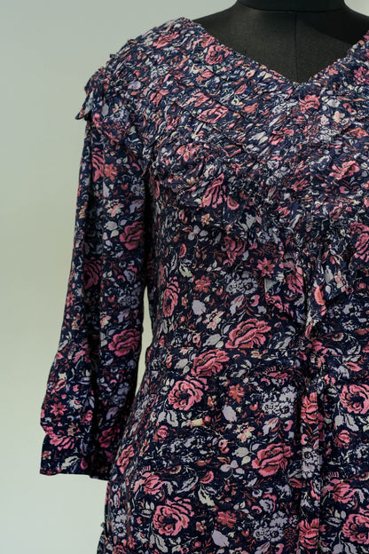Ruffle Floral Printed Dress
