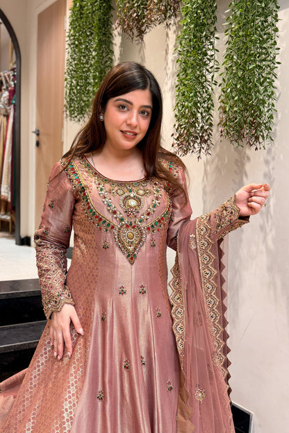 Nirbhi Hand Embroidered Anarkali with Dupatta