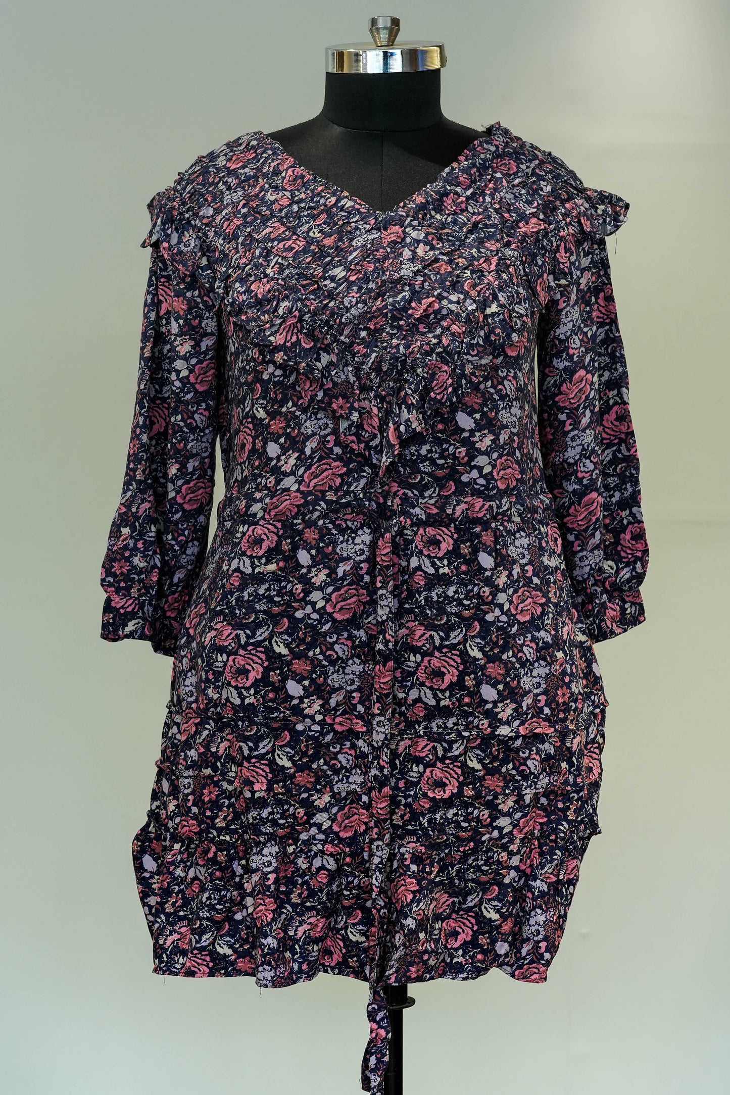 Ruffle Floral Printed Dress