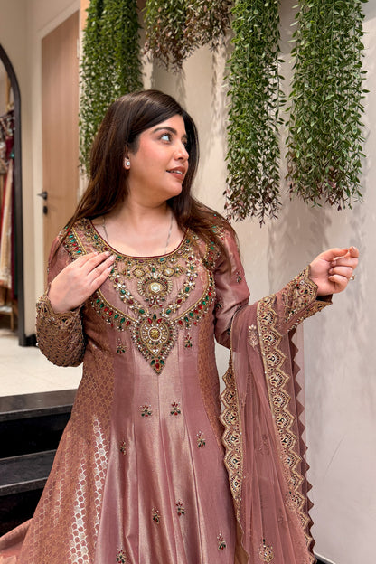 Nirbhi Hand Embroidered Anarkali with Dupatta