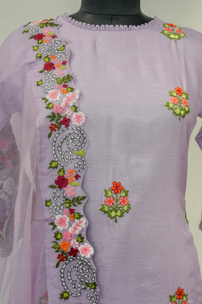 Sunira Floral Embroidered Suit Set