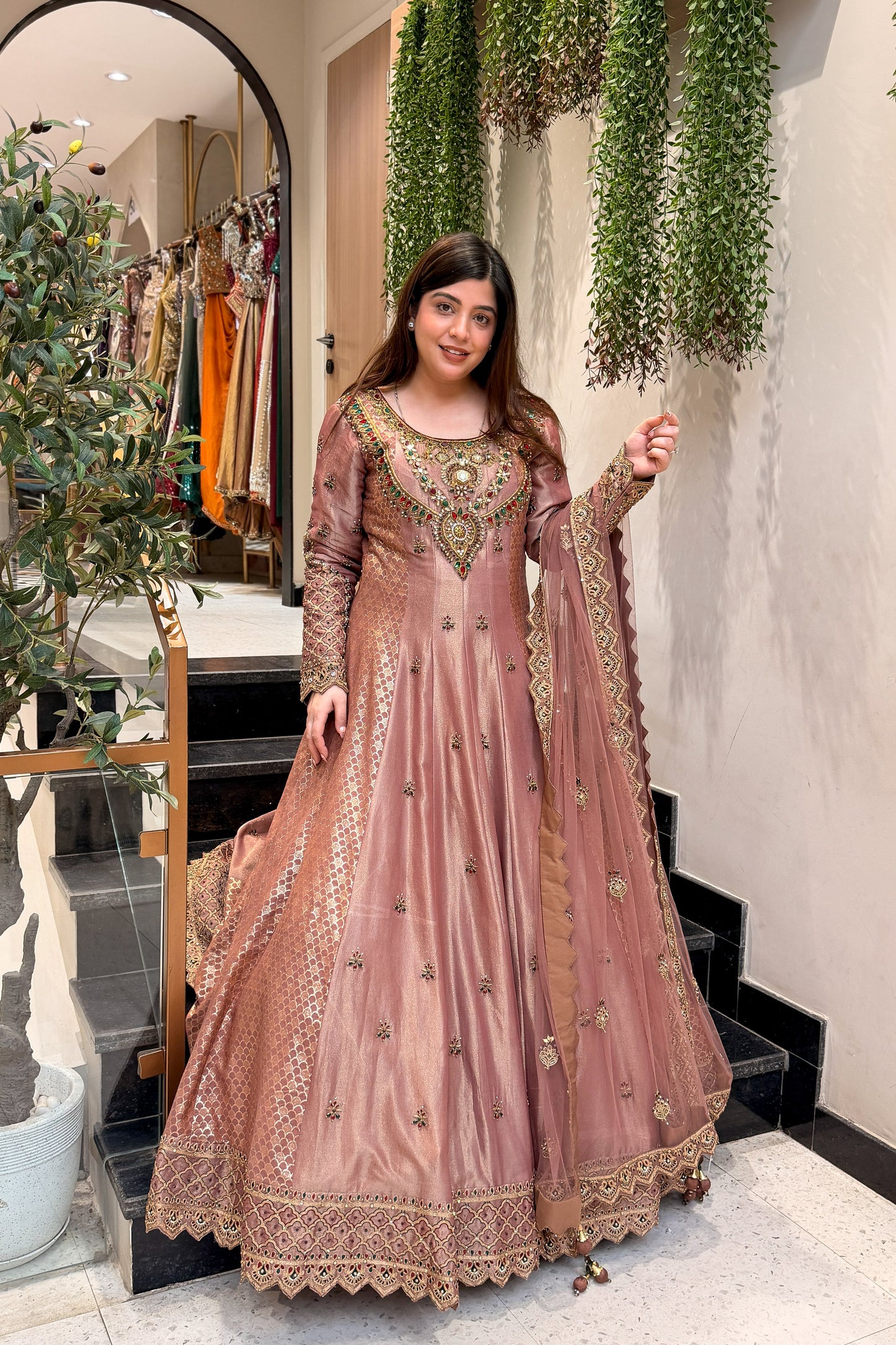 Nirbhi Hand Embroidered Anarkali with Dupatta