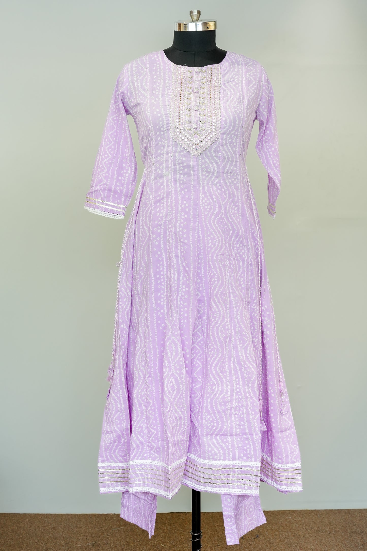 Leena Printed Anarkali Suit Set