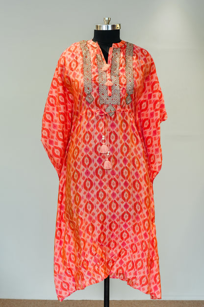 Reshma Printed Embroidered Kaftan