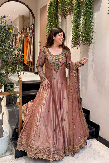 Nirbhi Hand Embroidered Anarkali with Dupatta