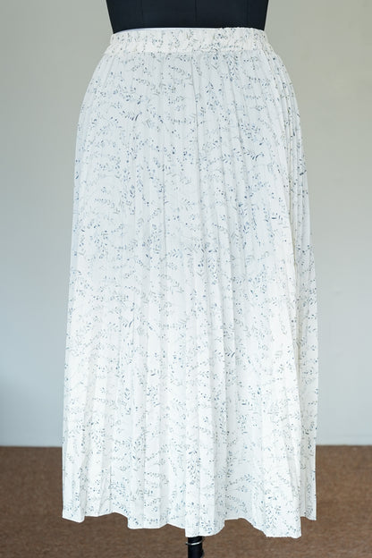 Printed Pleated Long Skirt