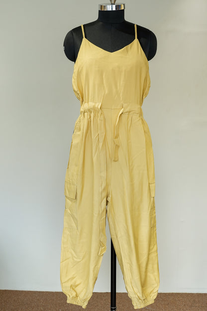 Relaxed Fit Yellow Jumpsuit