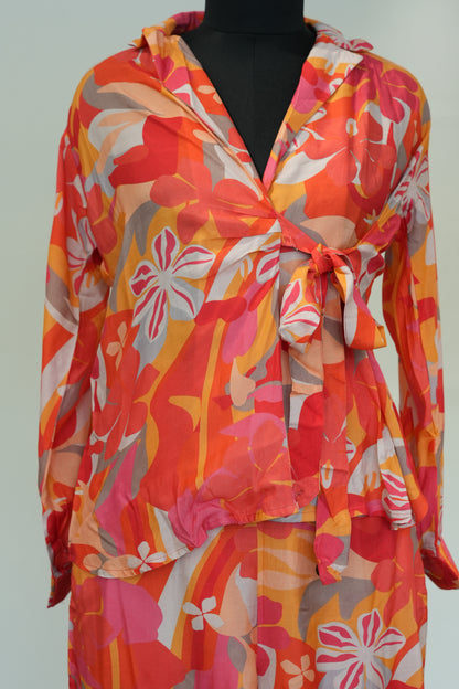 Vaeli Printed Side Knot Co ord Set